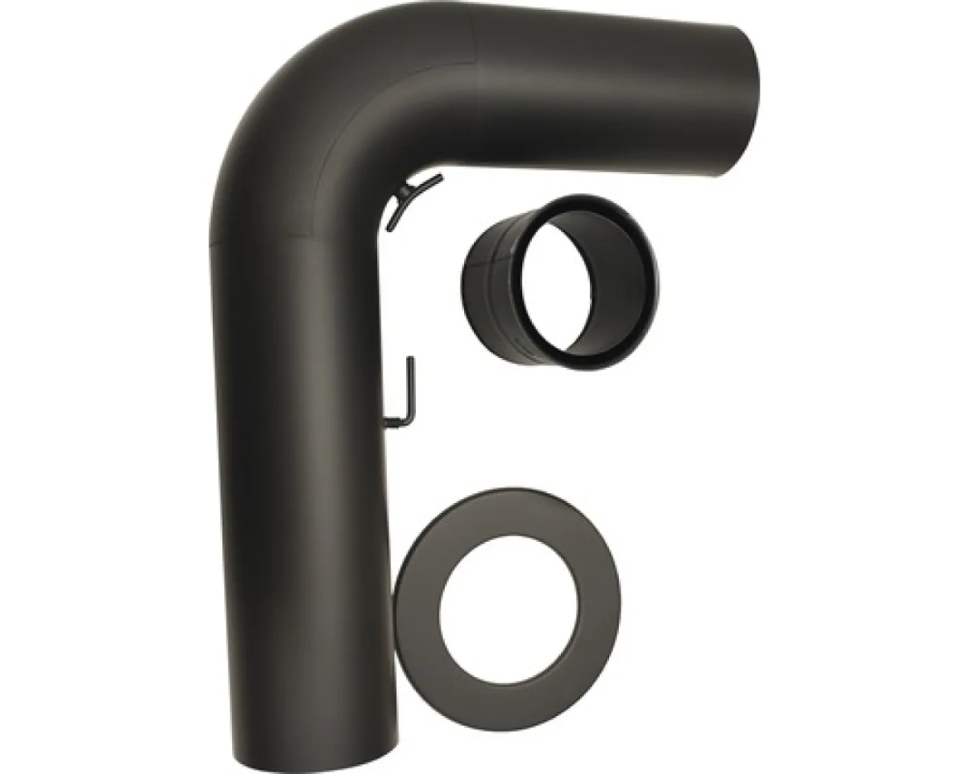 Ofenrohr-Set Ø 150 mm, schwarz